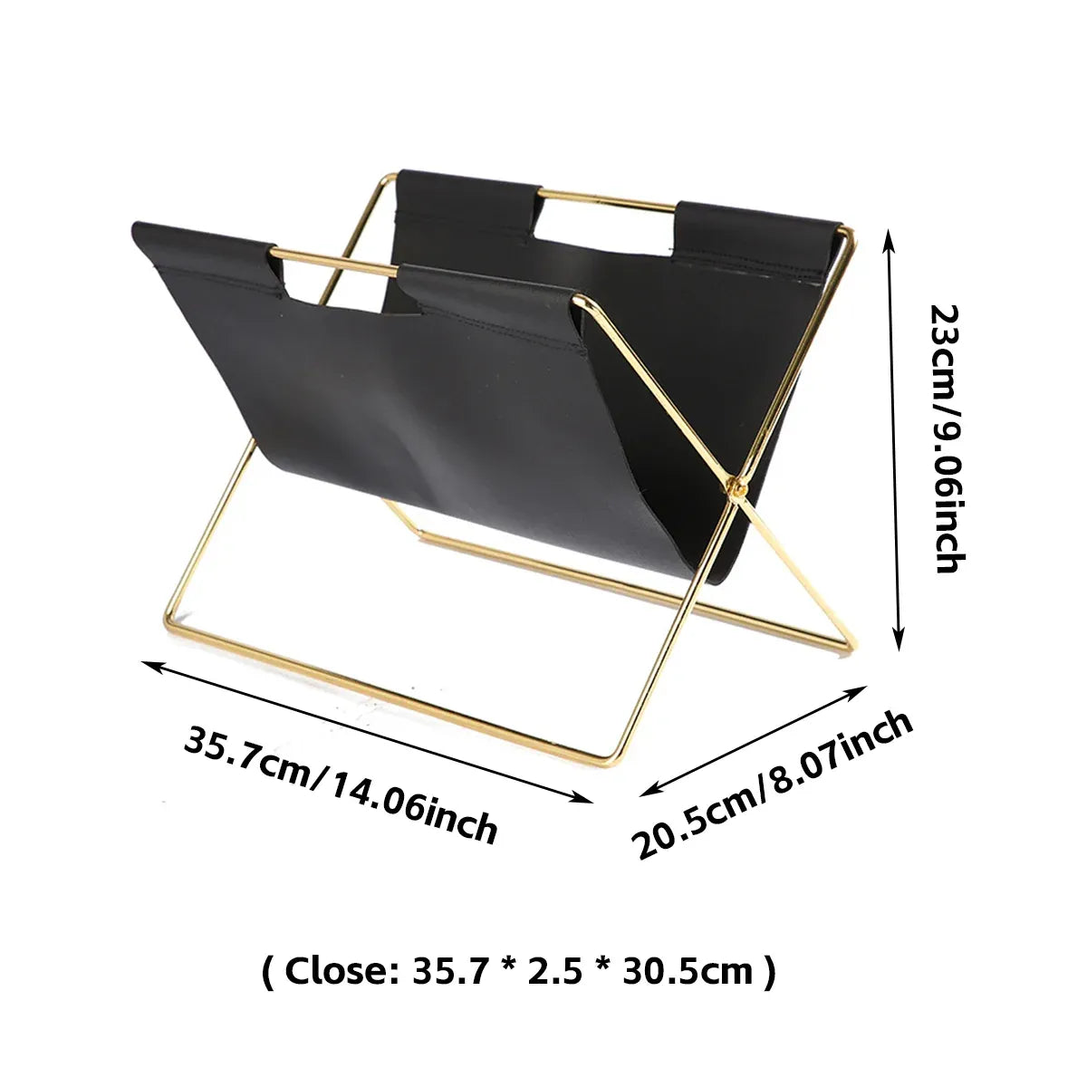 Minimalist Foldable Magazine Rack Easy to Storage Durable for Home Living Room
