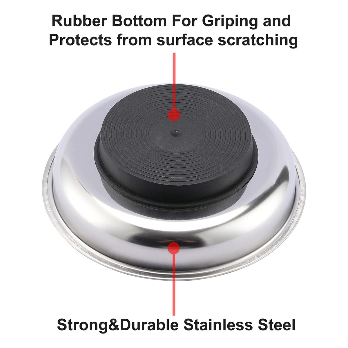 3 4 6 Inch Magnetic Parts Tray Set Stainless Steel Tool Bowl Organizer Holder