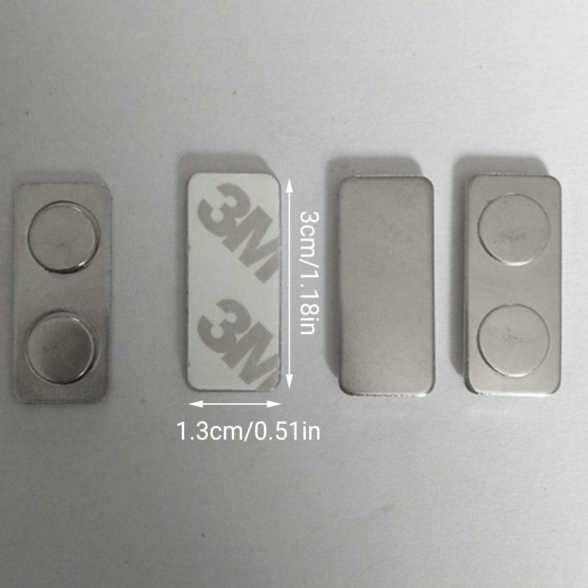10x Magnetic Name Badge Tag Fastener Attachment Self Adhesive Strong Magnet NEW