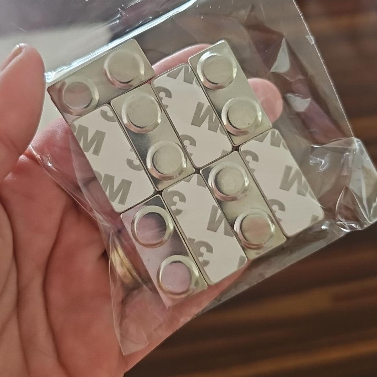 10x Magnetic Name Badge Tag Fastener Attachment Self Adhesive Strong Magnet NEW