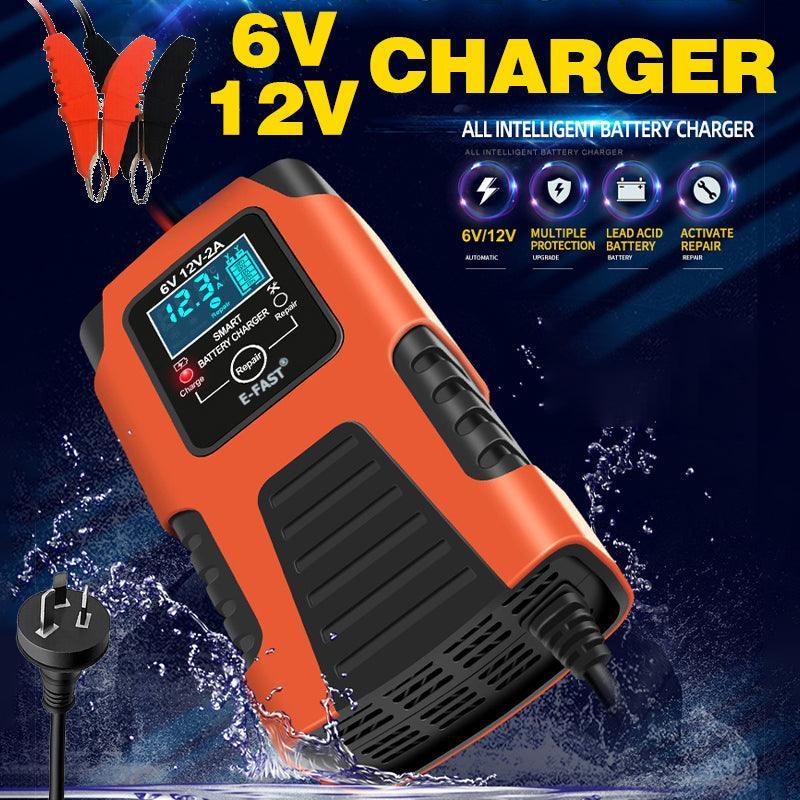 6V 12V Battery Charger Maintainer - Car Motorcycle Lawn Mower Repair