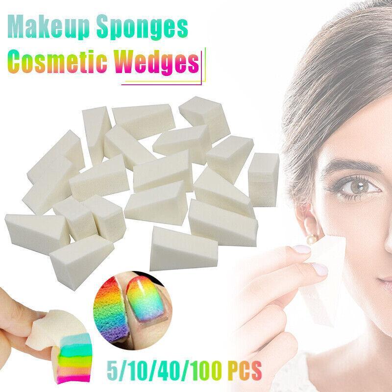 5/10 Makeup Sponge Cosmetic Wedges Nail Art Blend Foundation Contour Facial Puff - 5PCS