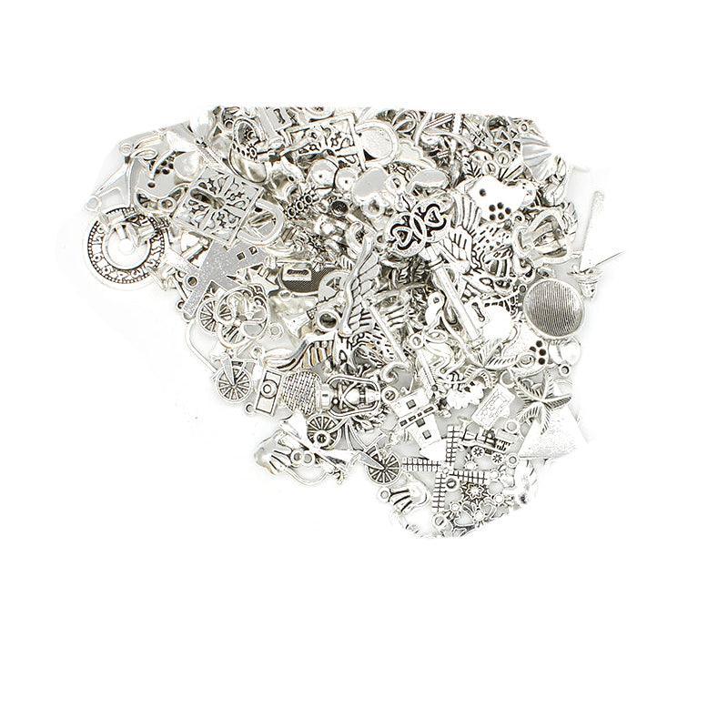 Bulk Tibetan Silver Mixed Charms Pendants For Jewelry Diy Making Craft Findings - Silver