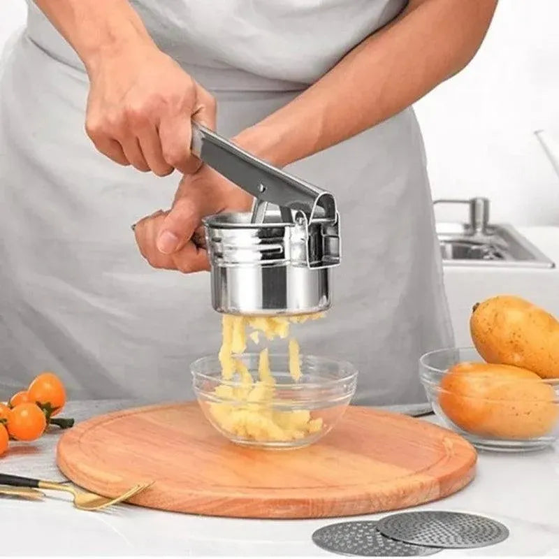 Potato Ricer Masher Fruit Press With 3 Discs Professional All Stainless Steel Au
