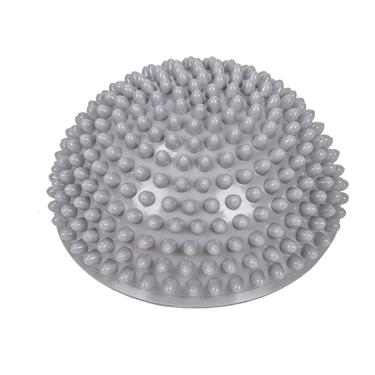 Spiky Massage Ball PVC Half Round Yoga Exercise Foot Hand Cushion - Red