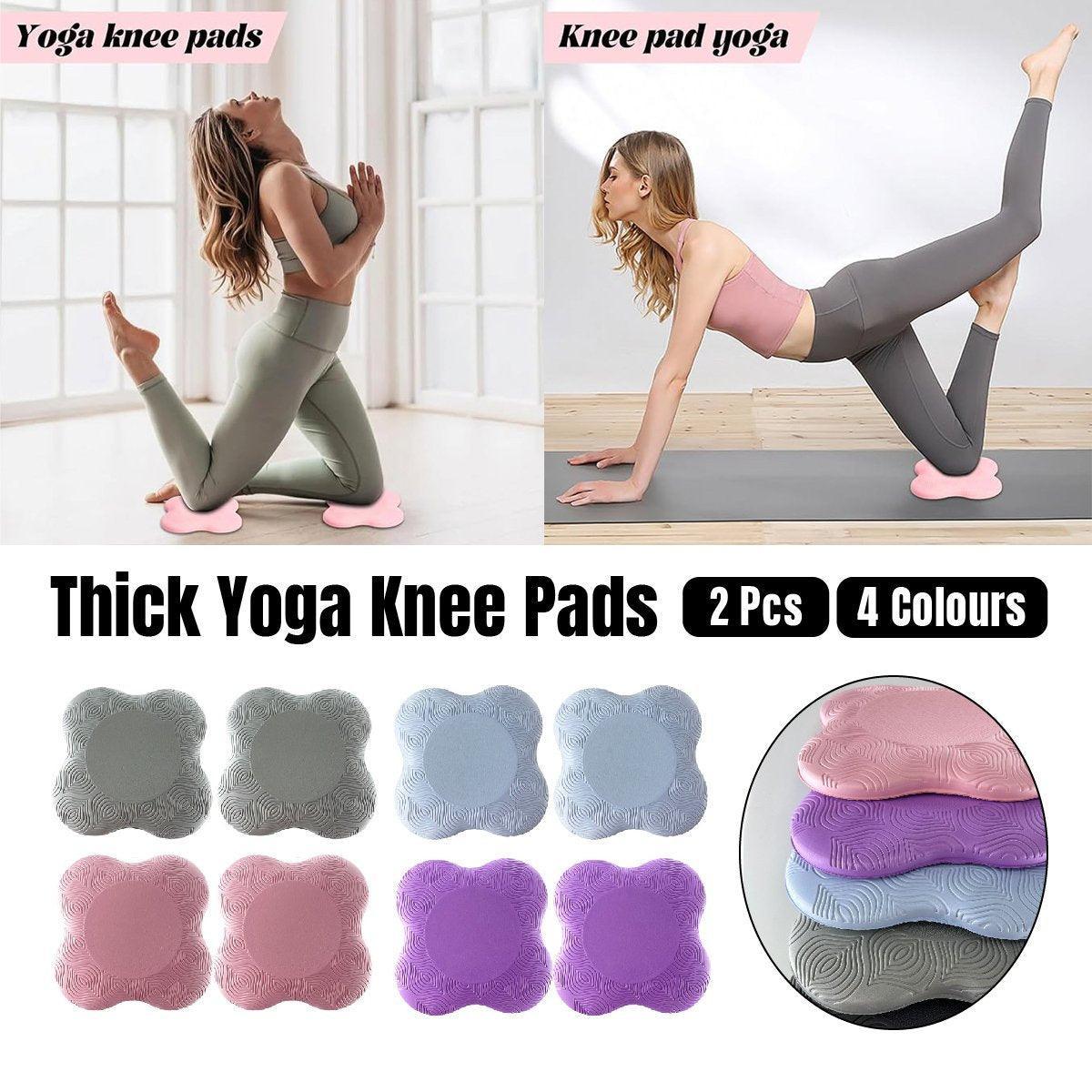 2pcs Thick Yoga Kneeling Mat Knee Cushion for Elbow Support Gym Workout Pad - Pink