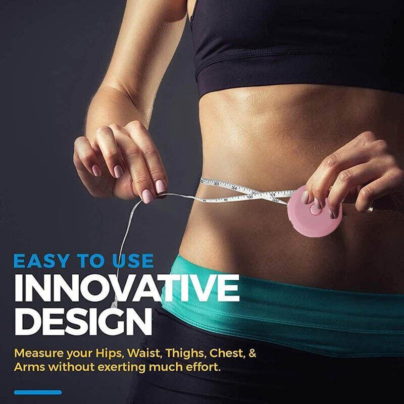 Retractable Tailor Tape Measure 150cm Soft Body Measuring Sewing Ruler - Pink