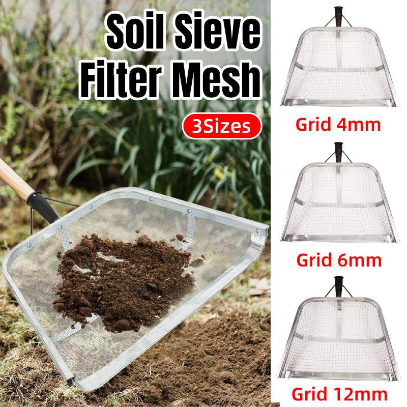 Stainless Steel Soil Sifter Drain Shovel Gardening Mesh Screen Filter Durable - 40MM