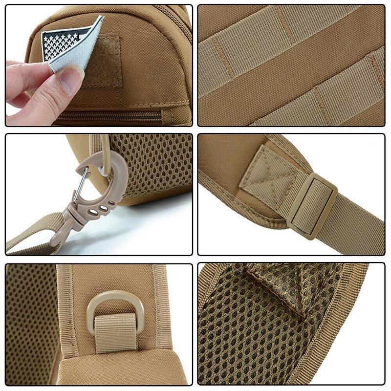 Man Shoulder Backpack Chest Bag Small Sling Cross Body Satchel Bag Outdoor - Camouflage