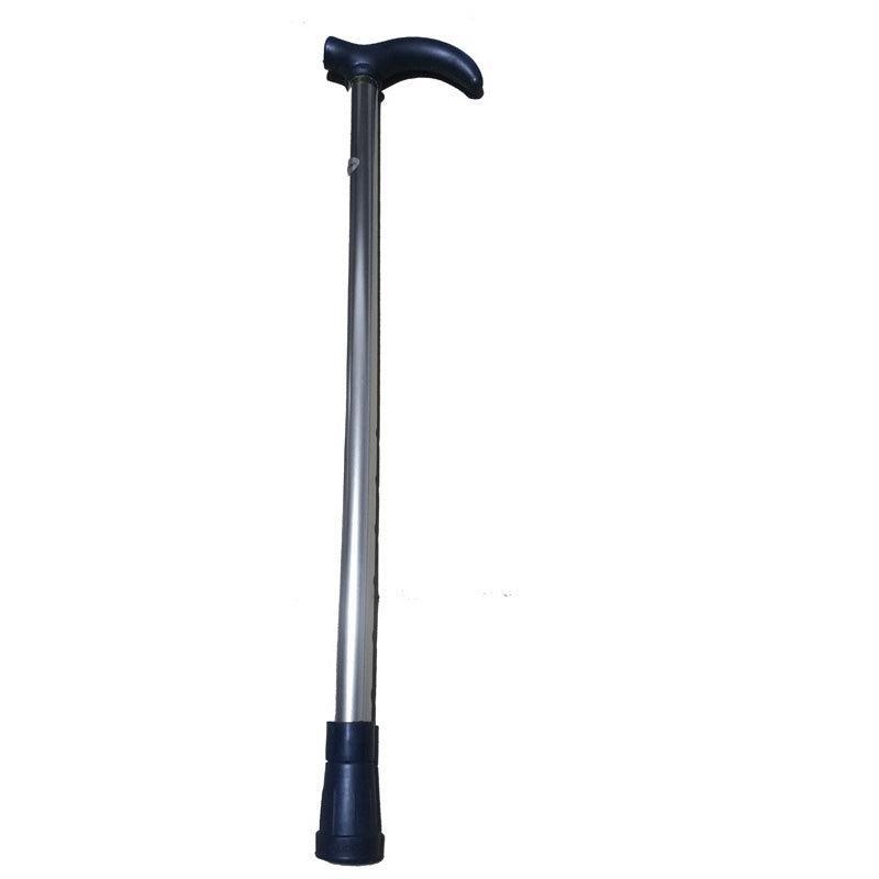 Metal Walking Stick Travel Retractable Cane Pole Compact Adjustable Lightweight - Silver