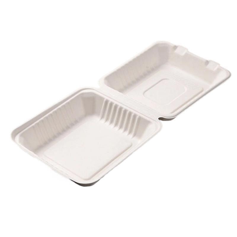 200/250PCS Biodegradable Compostable Ecofriendly Disposable Clamshell Food Box - 81#-200pcs