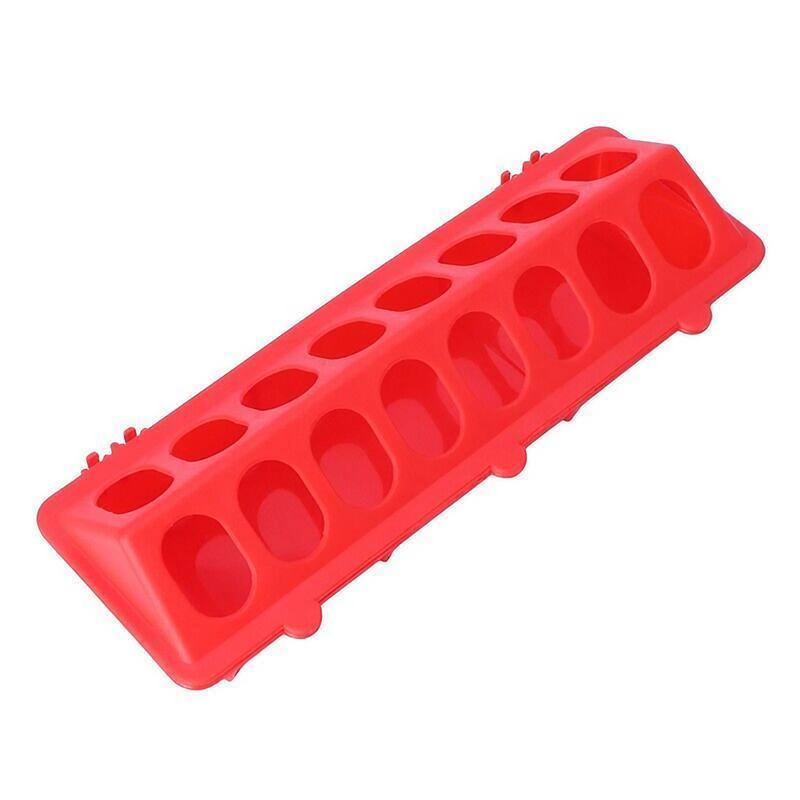 30cm Feeder Storage Trough Quail Drinker Plastic Wild Stable Chick Birds Pigeons - Yellow
