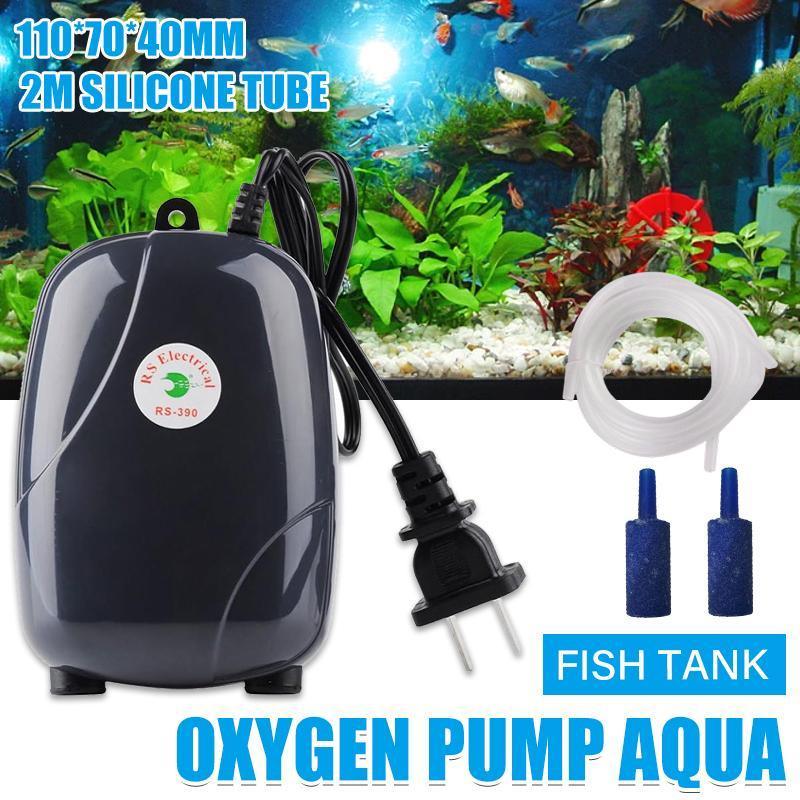 Quiet Fish Tank Oxygen Air Pump Aquarium Aerator Adjustable Airflow Fish Supply