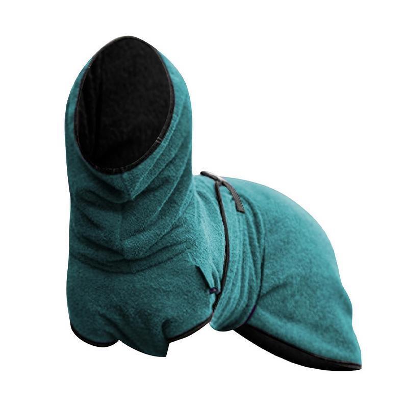 Dog Puppy Hoodies Jacket Solid Coat Pet Winter Soft Warm Clothes S-5XL Lake Blue - 4XL