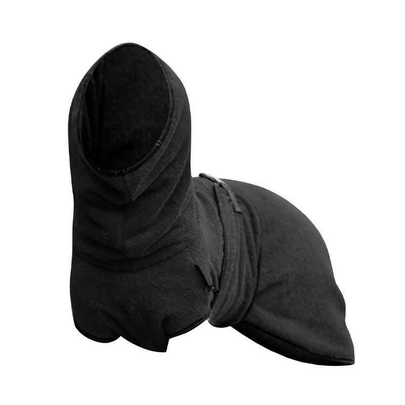 Dog Puppy Hoodies Jacket Solid Coat Pet Winter Soft Warm Clothes S-5XL Black - 2XL