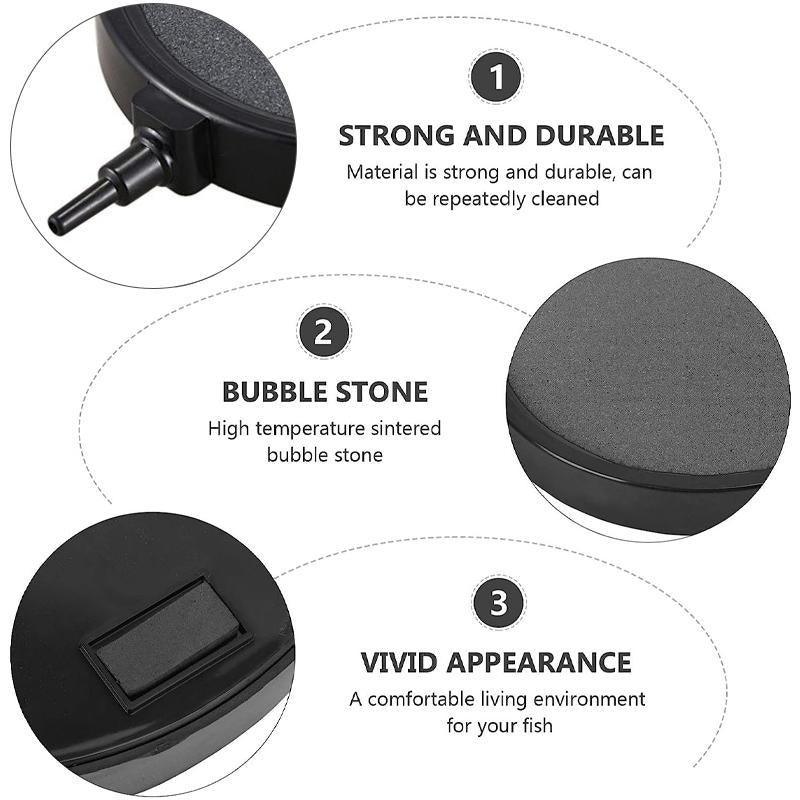 Air Bubble Disk Stone Aquarium Aerator Fish Tank Pump Hydroponics Oxygen - 13cm