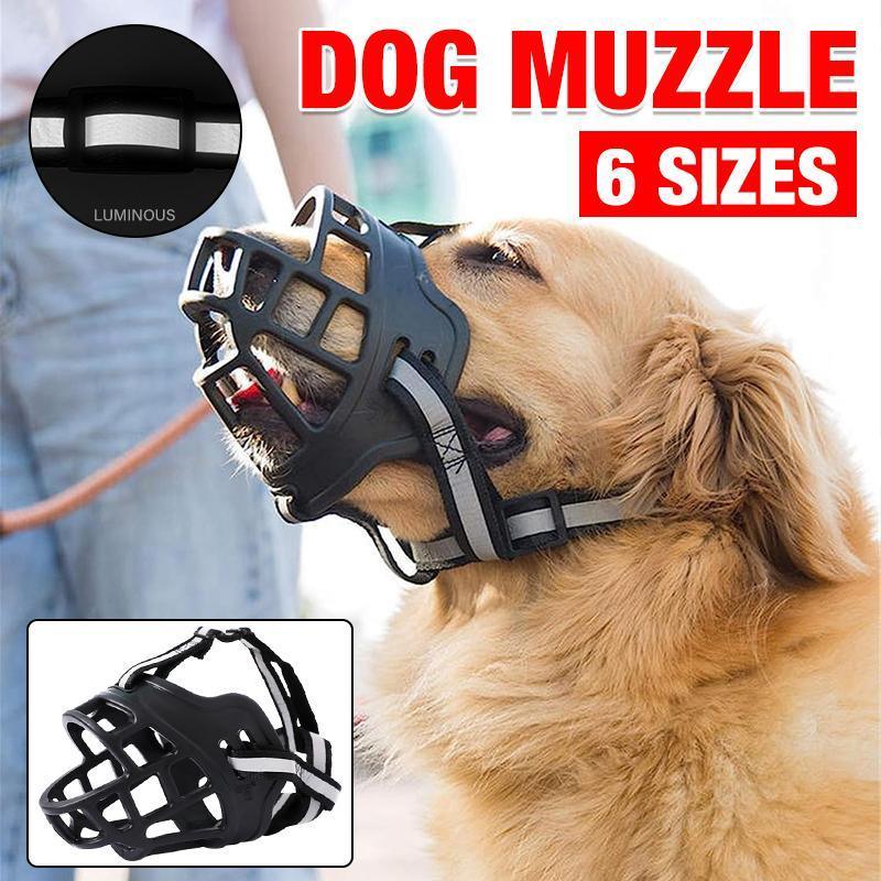 6 Sizes Adjustable Pet Dog No Bite Silicone Basket Muzzle Cage Mouth Mesh Cover - 2#