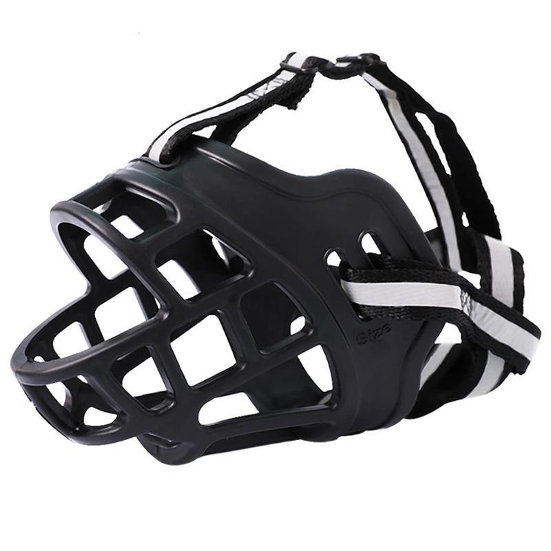 6 Sizes Adjustable Pet Dog No Bite Silicone Basket Muzzle Cage Mouth Mesh Cover - 2#