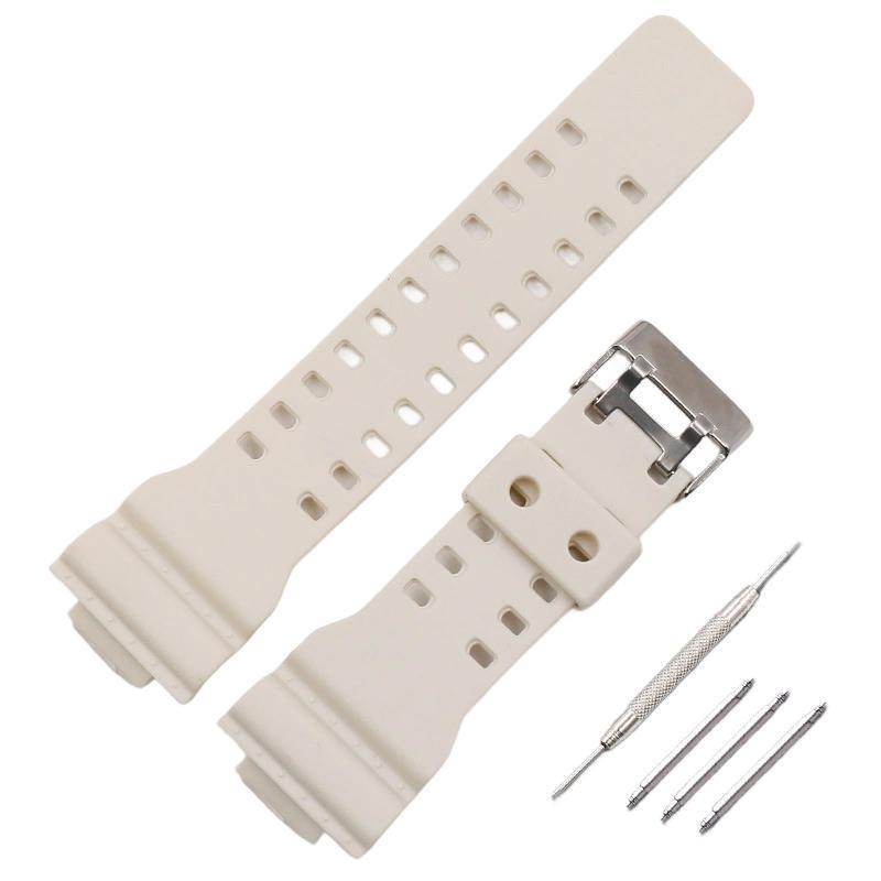 16mm TPU Watch Strap Compatible with G Series GA100 G8900 GW8900 with Tool Pins - Dark Blue