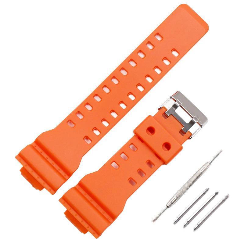 16mm TPU Watch Strap Compatible with G Series GA100 G8900 GW8900 with Tool Pins - Army Green