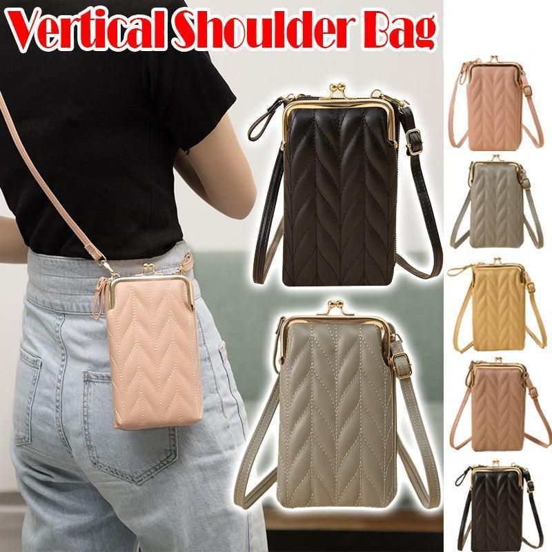 Women Mobile Phone Bag Pu Leather Purse Wallet Shoulder Pouch Small Crossbody Au - Green