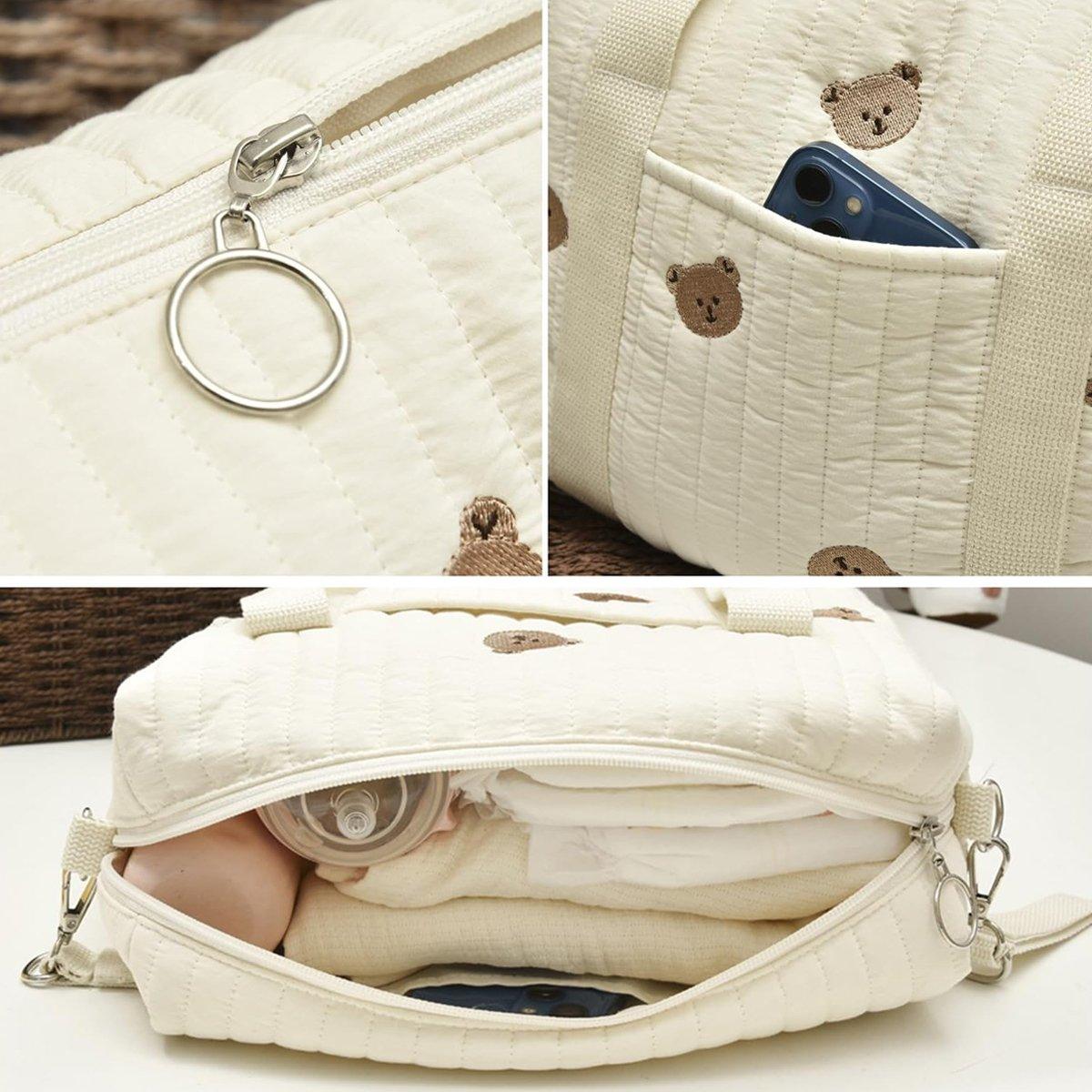 Backpack Nappy Diaper Bag with Stroller Straps Hanging Organiser for Travel and Daily Use