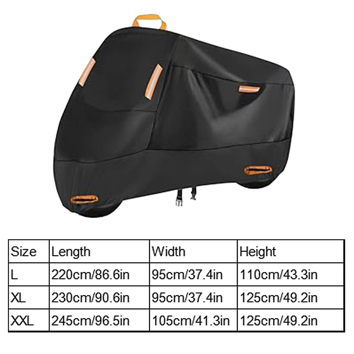 Motorcycle Cover Universal Waterproof Dustproof Bike Cover Outdoor Protection - L