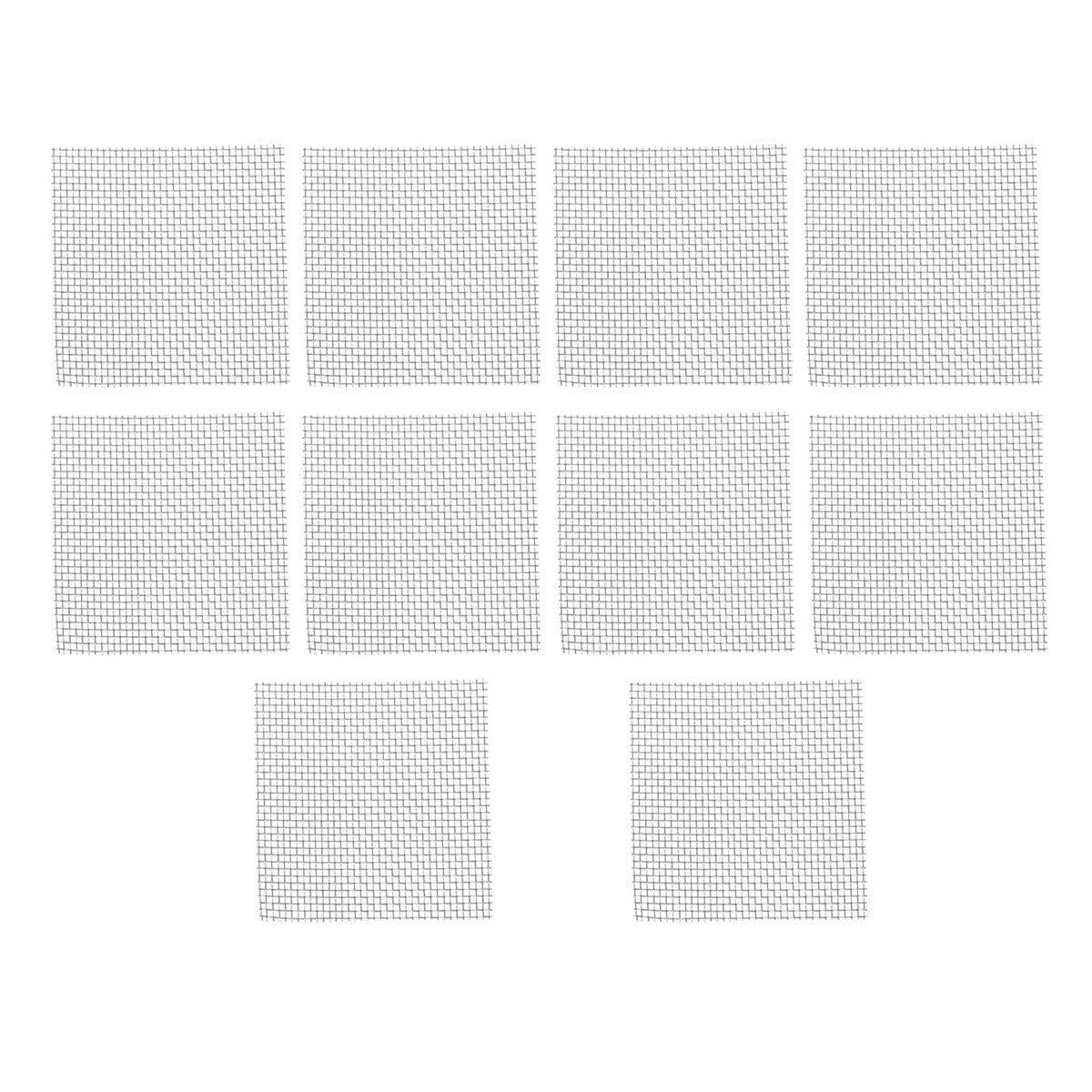 10pcs Stainless Steel Wire Mesh for Water Plants Fish Tank Aquarium Decoration - 8x8cm