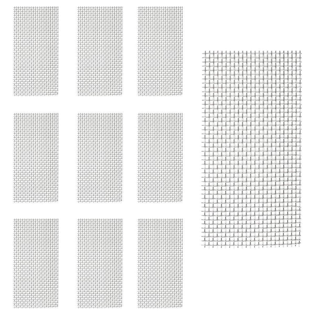 10pcs Stainless Steel Wire Mesh for Water Plants Fish Tank Aquarium Decoration - 8x8cm