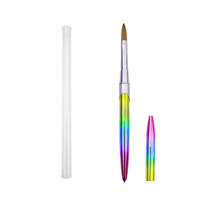 Kolinsky Acrylic Nail Art Brush Manicure Powder Professional Tools Size 2-18 - 4#