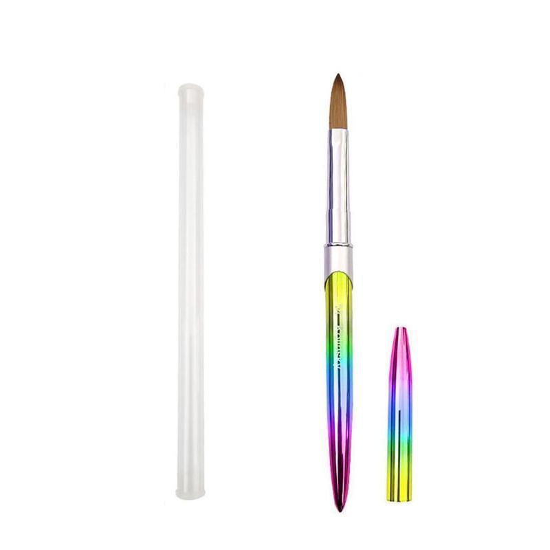 Kolinsky Acrylic Nail Art Brush Manicure Powder Professional Tools Size 2-18 - 6#