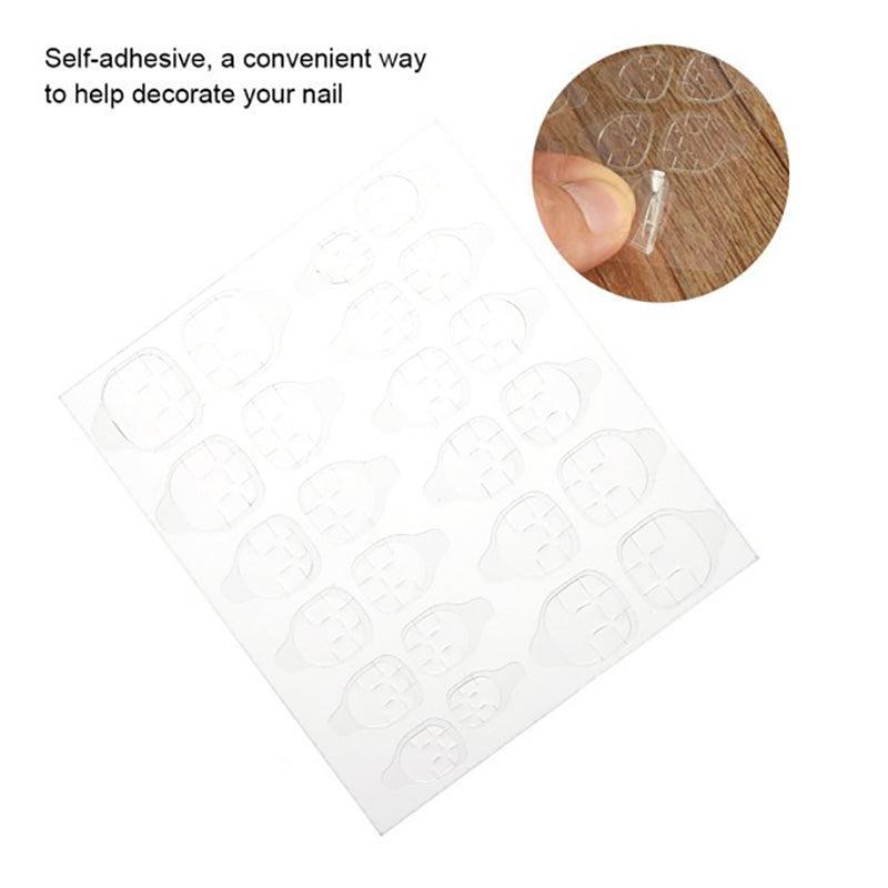 24-2400PCS Double Sided Adhesive Press On Nail Stickers Clear Tape Glue Tabs - 5PCS (120xNail Stickers)