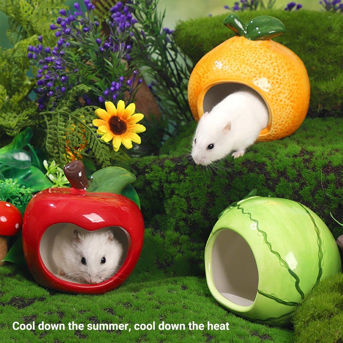 Ceramic Hamster Nest Shelter Landscaping Supplies Small Animal Hideout House - Cloud