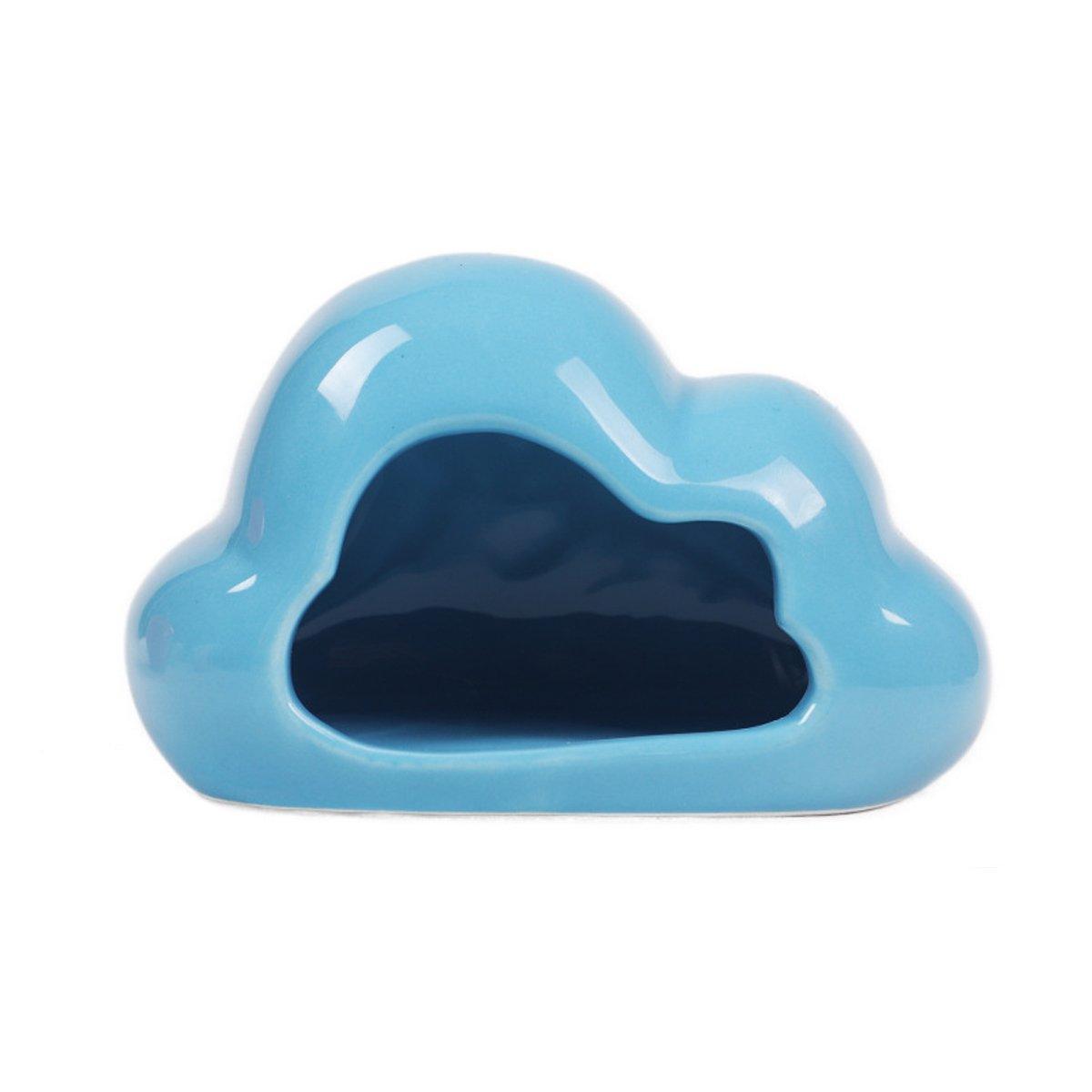 Ceramic Hamster Nest Shelter Landscaping Supplies Small Animal Hideout House - Orange