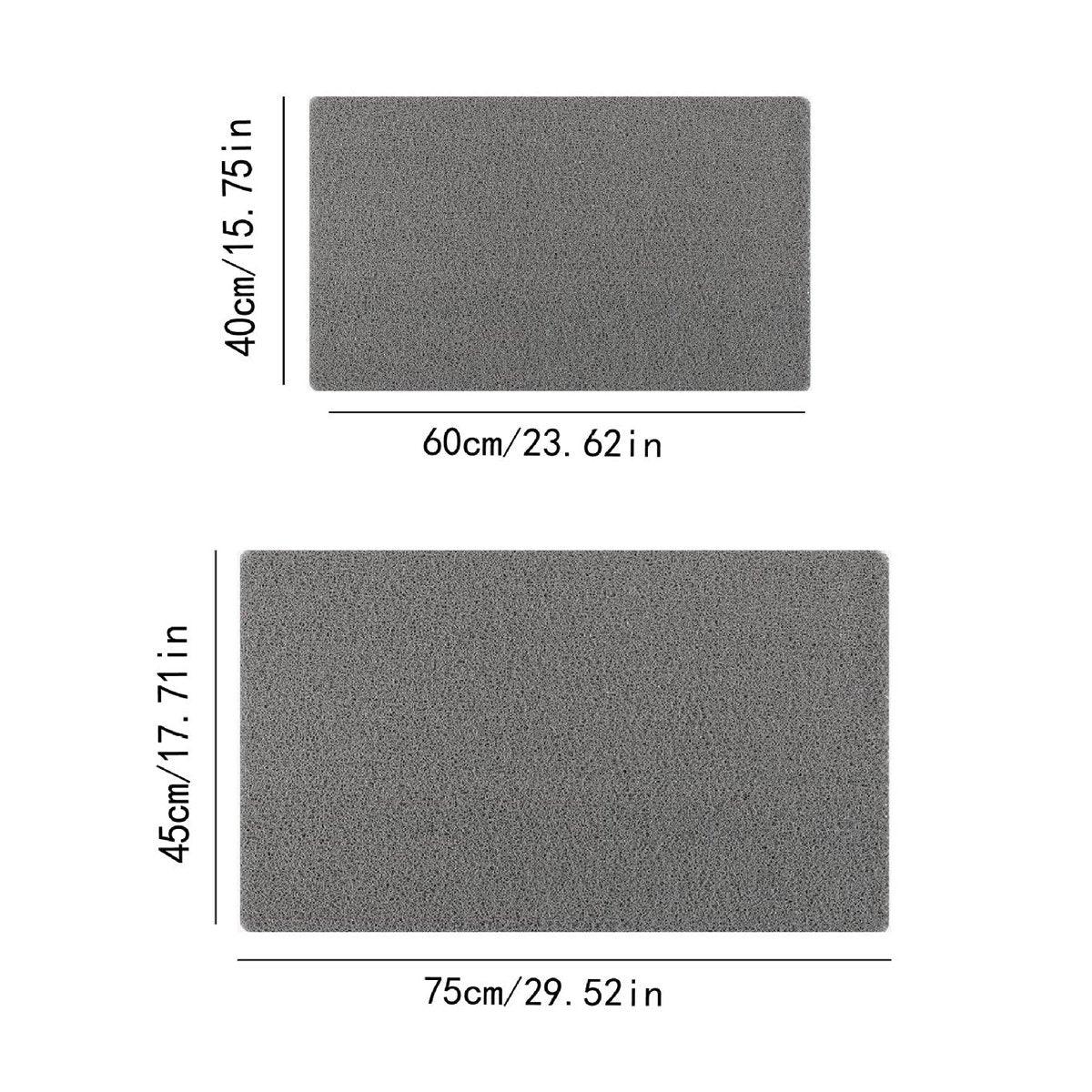 Anti Slip Bathroom Mat Non Slip Shower Floor Mat Quick Dry Soft Comfortable Rug - Grey-40x60cm