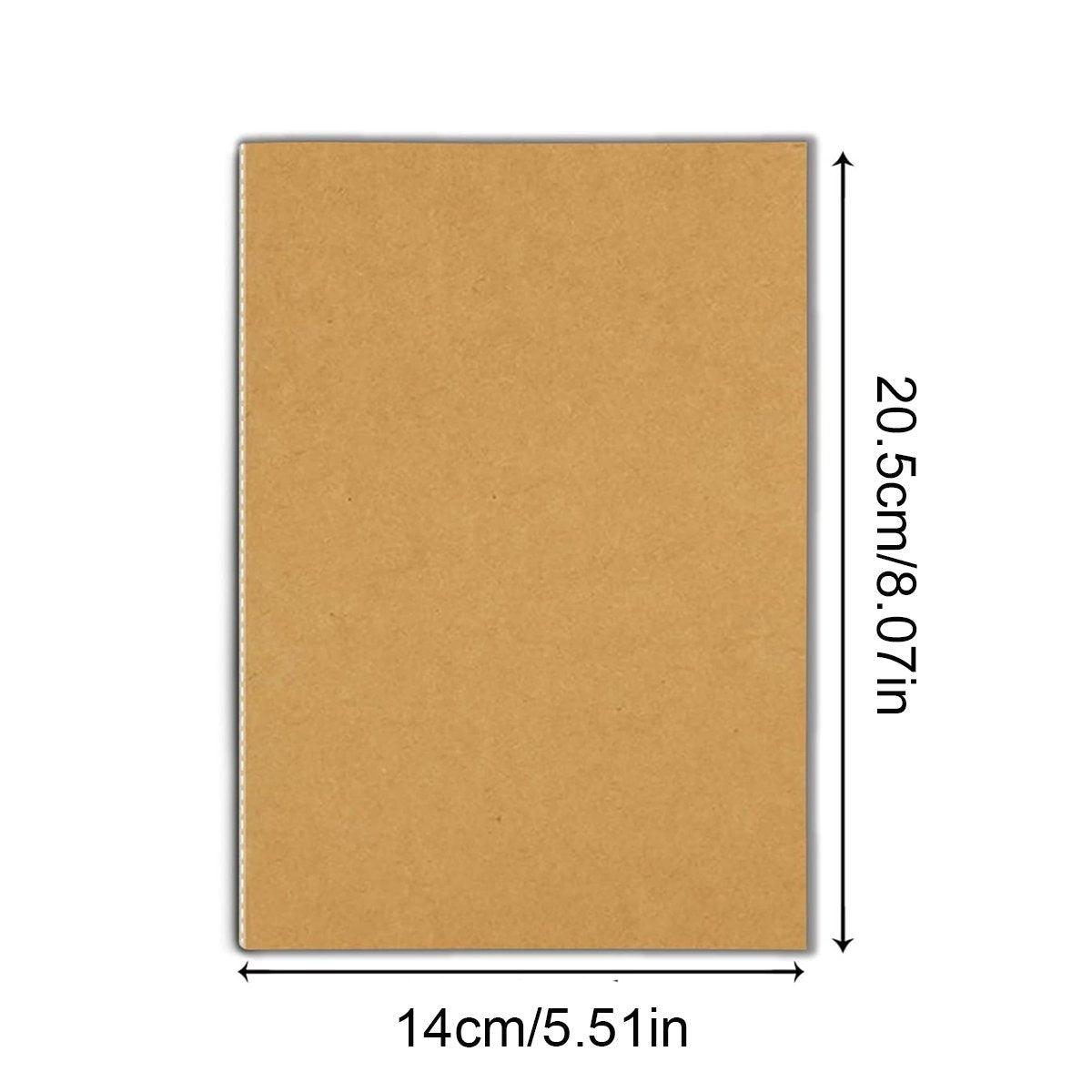 20pcs A5 Notebook Workbook Kraft Paper Notepad for School Office Writing Use