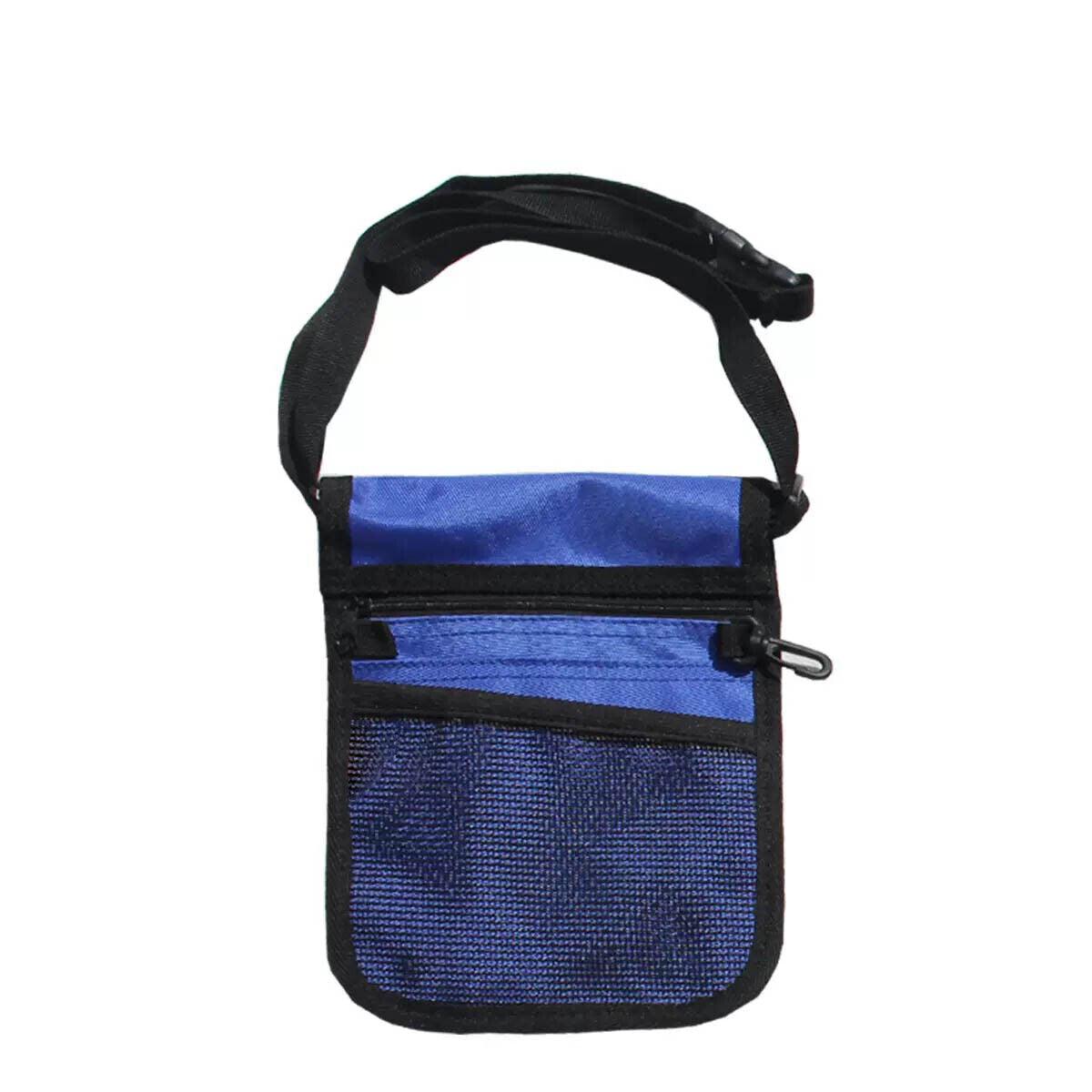 Nurse Pouch Waist Bag Medical Tool Organizer Pocket Belt with Keyring - Navy Blue