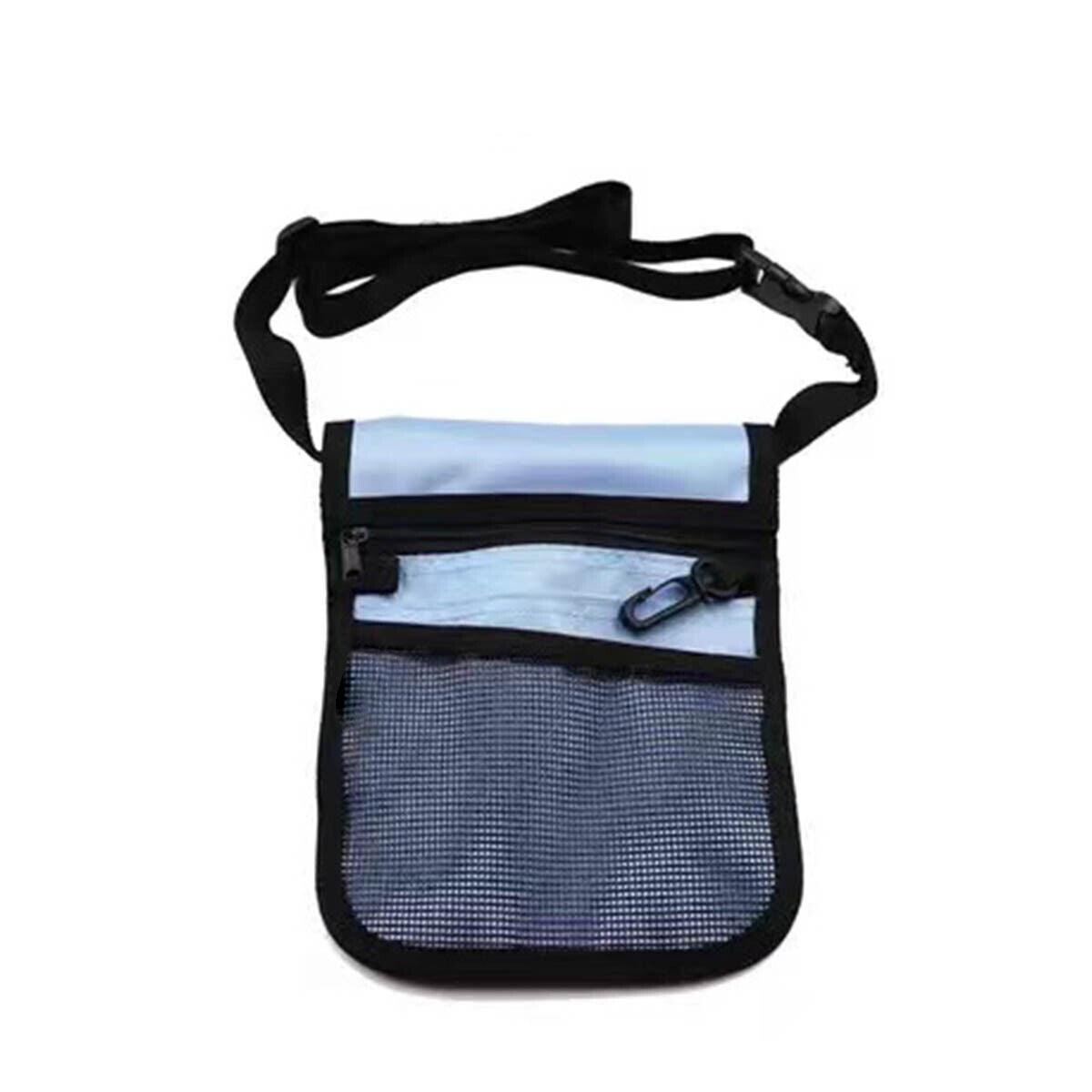 Nurse Pouch Waist Bag Medical Tool Organizer Pocket Belt with Keyring - Purple