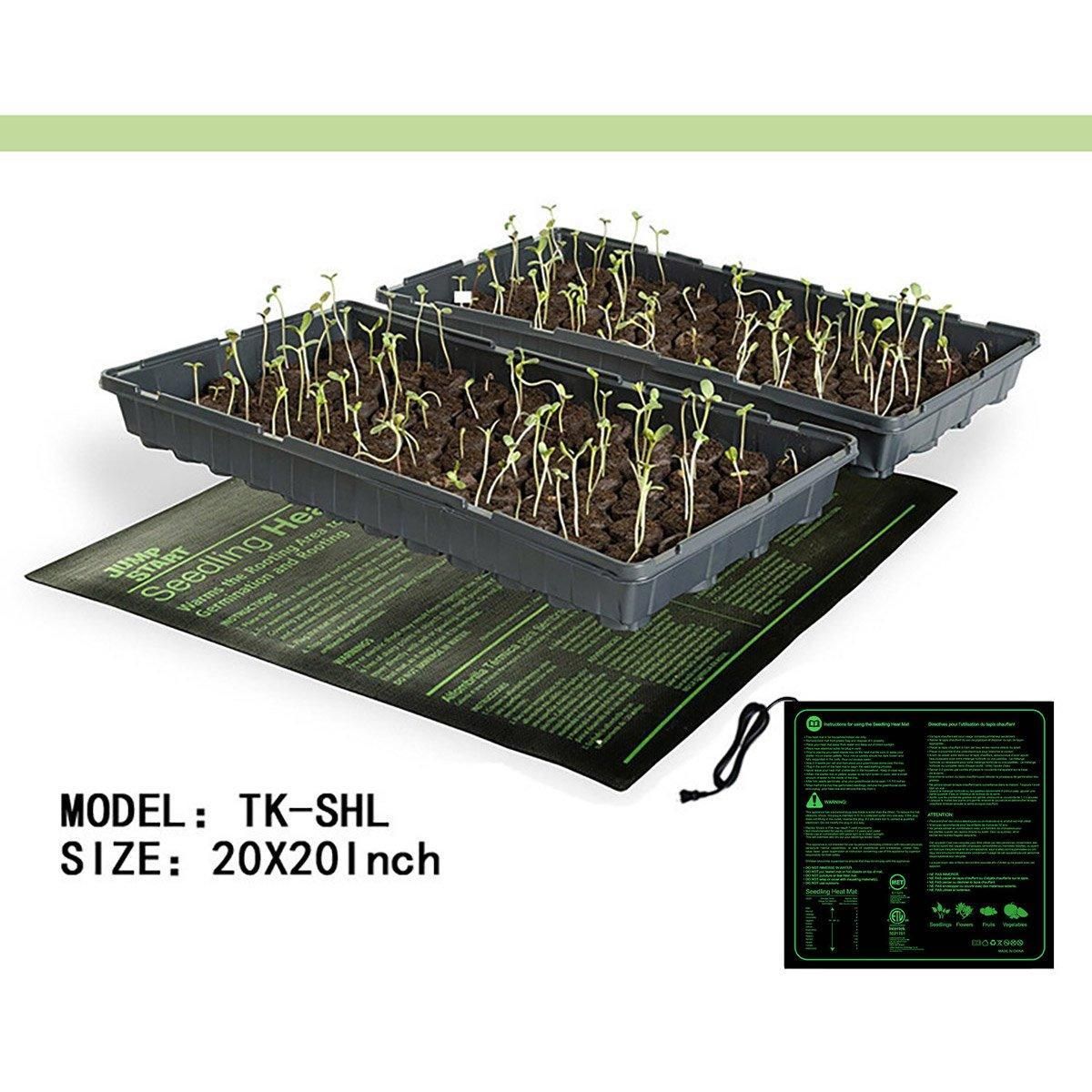 Waterproof Seedling Heat Mat ETL Certified Seed Germination Pad Plant Growth - 20*20in