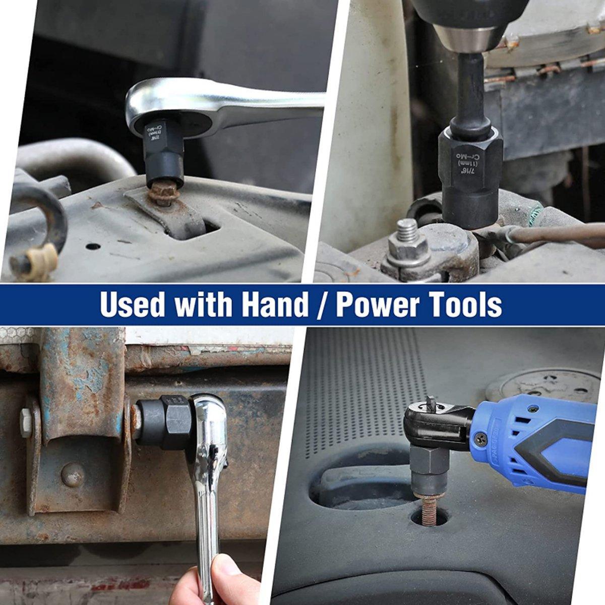 13 Piece Impact Bolt Nut Remover Set Extractor Socket Tool for Stripped Nuts Bolt