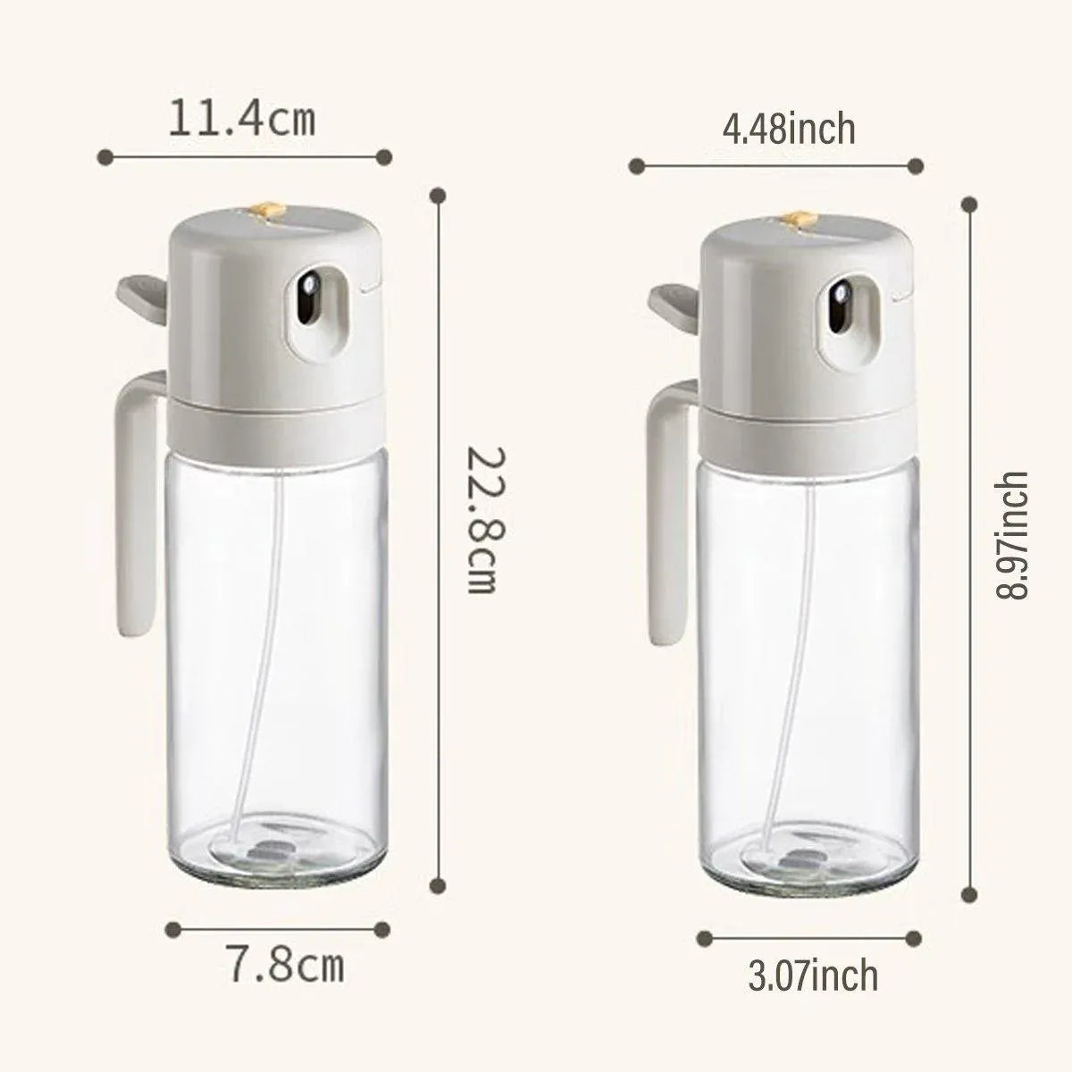 2 in1 Olive Oil Sprayer Dispenser Cooking Baking BBQ Spray Bottle Kitchen Tool