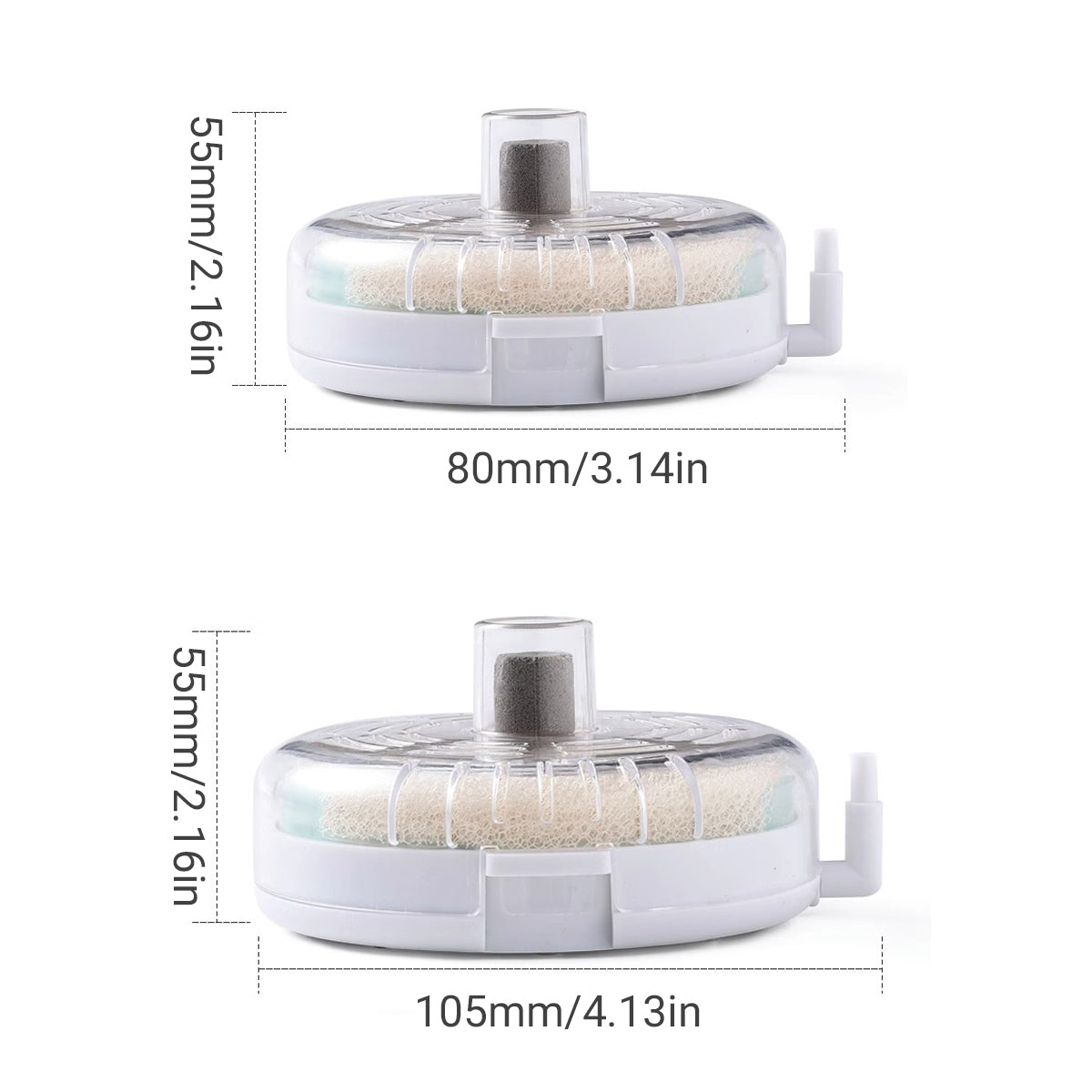 Aquarium Filter Special Mini Small Tank Filter Circle for Freshwater or Marine - 8cm Filter