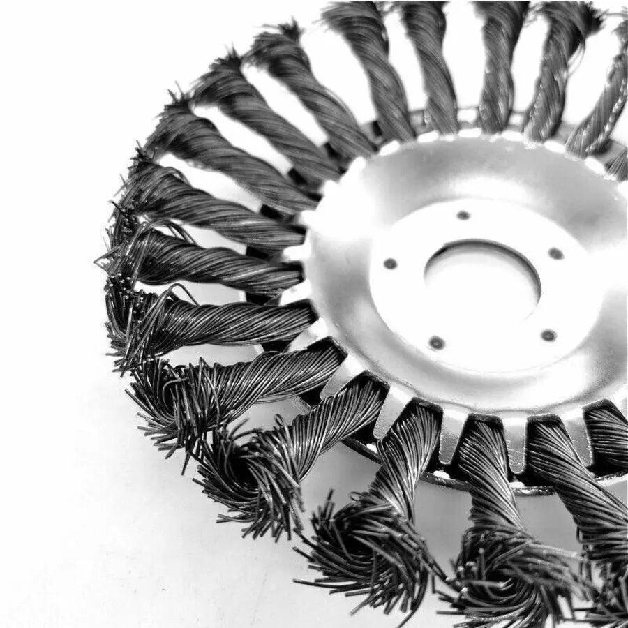 6/8inch Weed Brush Steel Wire Trimmer Wheel Garden Lawnmower Head Tool Grass Cutter - 6''