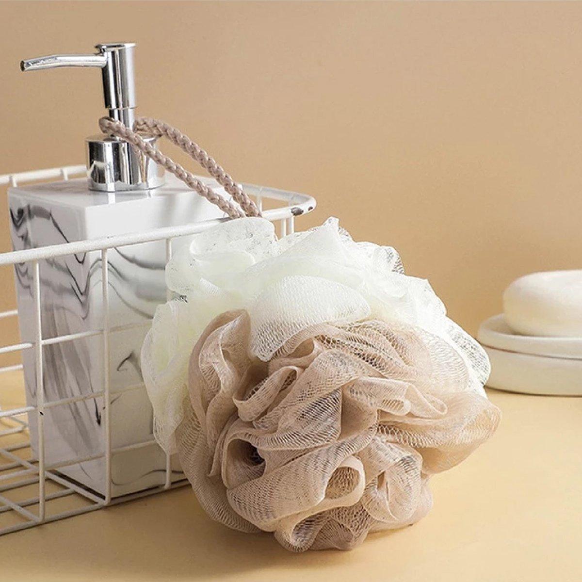 Bath Ball Mermaid Loofah Sponge Bath Puff Soft Ball Body Exfoliate Wash Shower - Grey