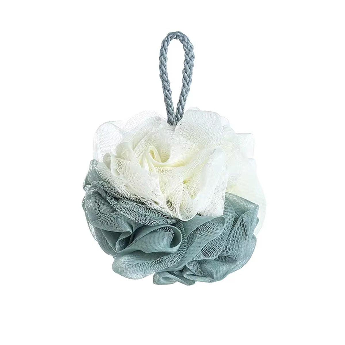 Bath Ball Mermaid Loofah Sponge Bath Puff Soft Ball Body Exfoliate Wash Shower - Grey