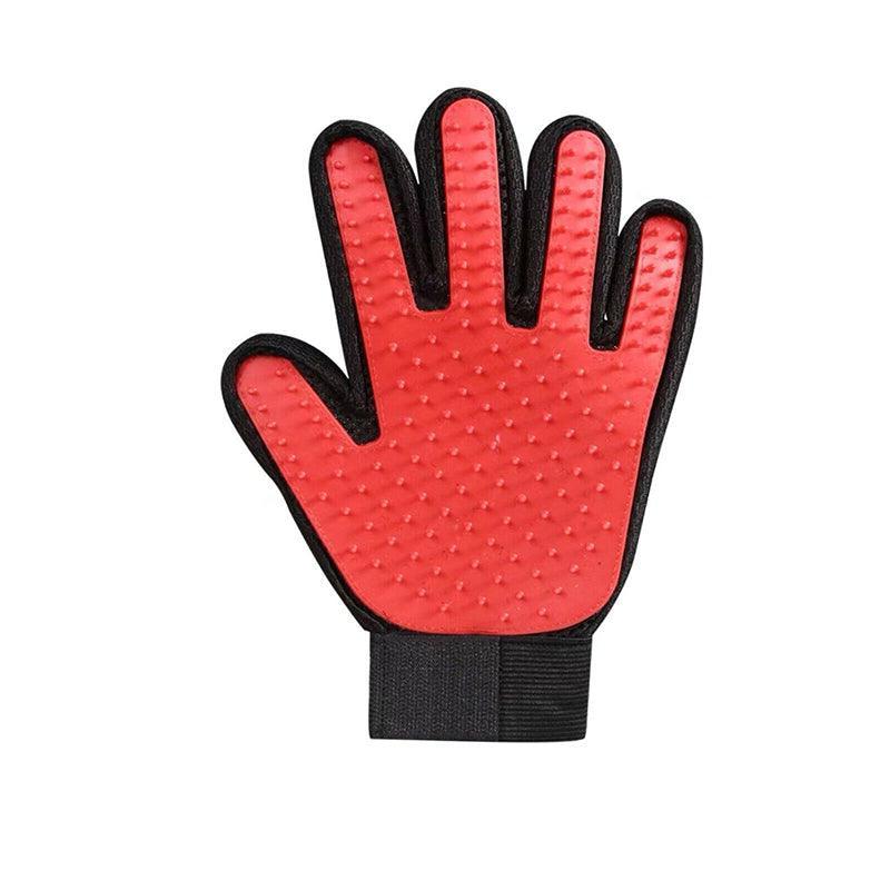 Pet Dog Cat Massage Hair Removal Grooming Comb Touch Cleaning Brush Magic Glove - Blue Left Hand