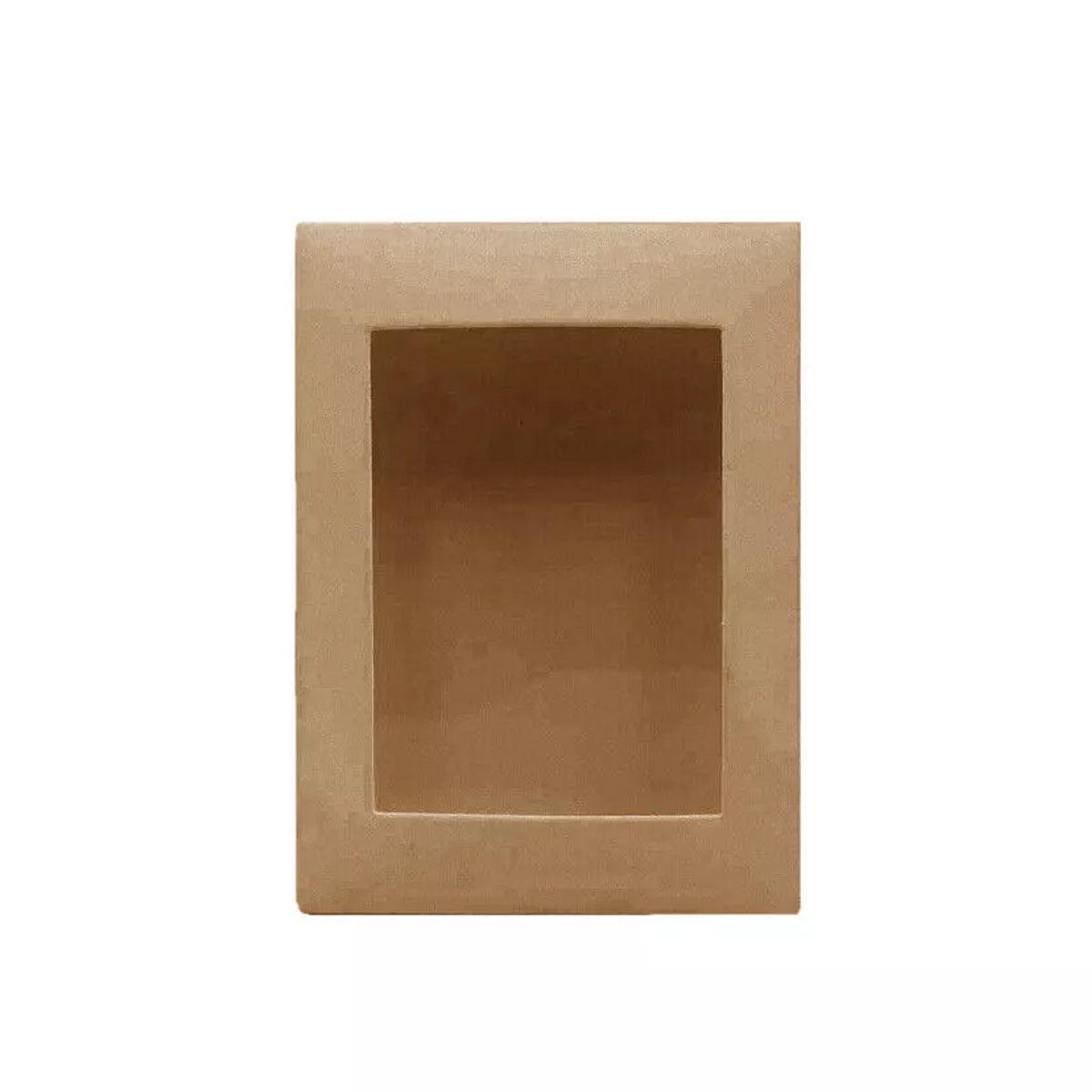 50PCS Kraft Paper Gift Boxes with PVC Window White Black Bakery Packaging Carton - XL