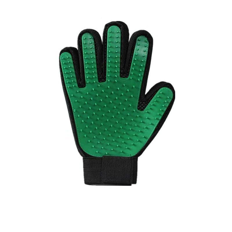 Pet Dog Cat Massage Hair Removal Grooming Comb Touch Cleaning Brush Magic Glove - Red Left Hand