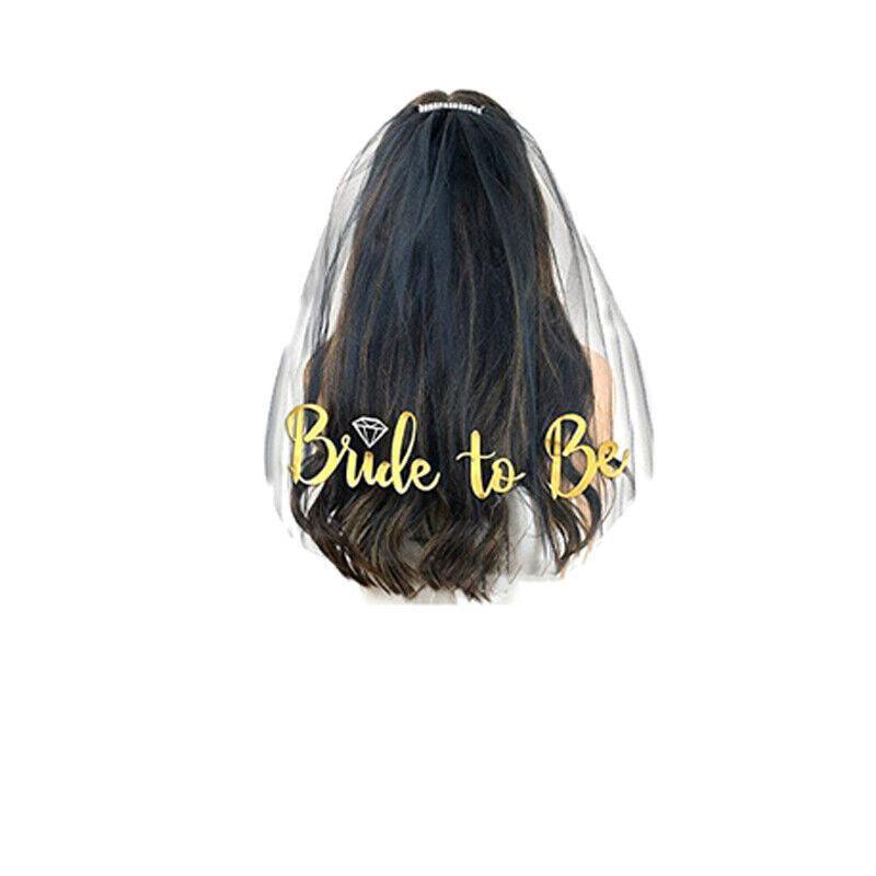 Bride To Be Hen Veil Sash Tiara Hens Night Bridal Shower Kitchen Tea Accessories - Package 5