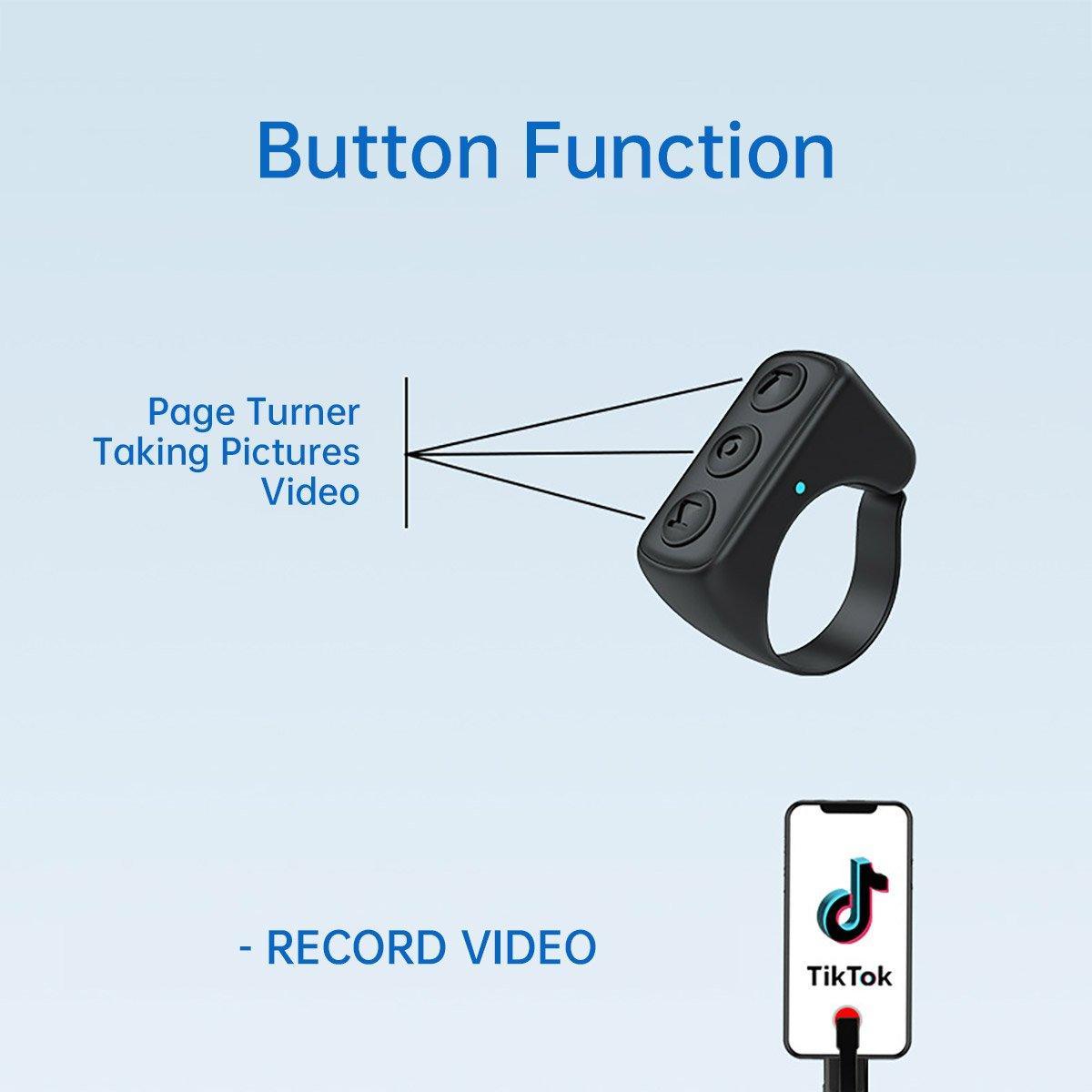 Remote Control Page Turner Ring for Kindle Novel Page Turning Bluetooth E-Reader